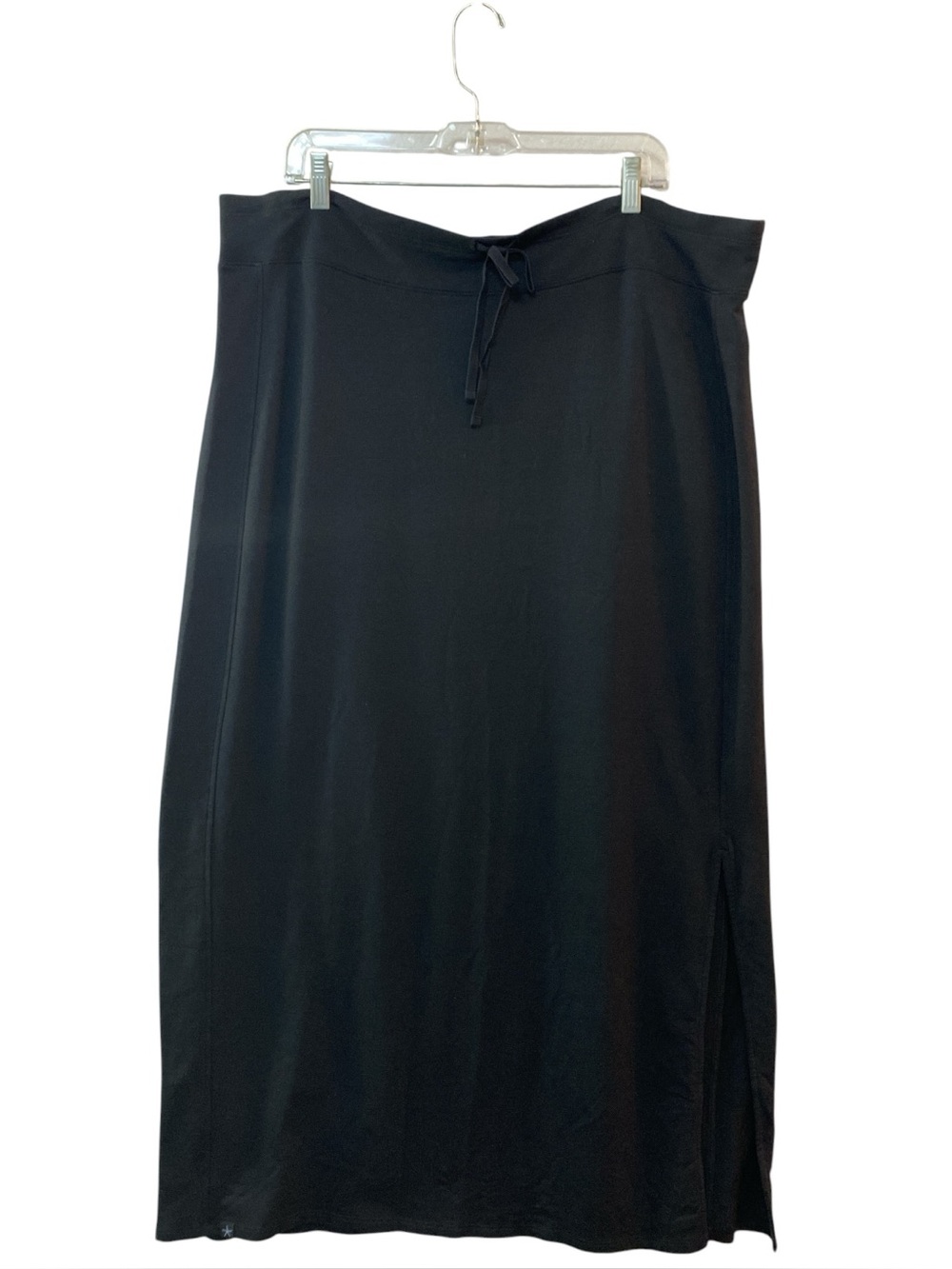 Barefoot Dreams Malibu Black Maxi Skirt Size 1x Side Slit Comfy NWT